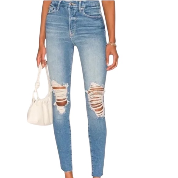 GOOD AMERICAN GOOD WAIST JEANS IN INDIGO016 - Picture 1 of 8